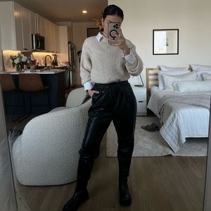 Zara faux leather pants